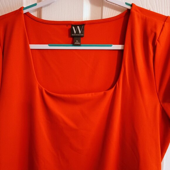 Worthington Burnt Orange Womens Top, XL, New - Picture 2 of 5
